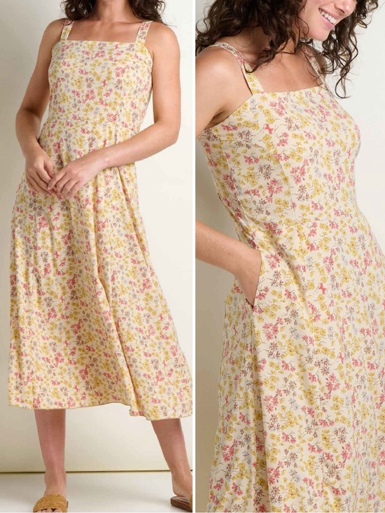Toad&Co Dresses & Skirts - Toad&Co Sunkissed Tank Midi Dress
Barley Print / XS NEW WITH TAGS NWT